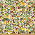 Cream Floral Mousing Around 43"/44" Fabric Per Yard