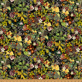 Black Floral Mousing Around 43"/44" Fabric Per Yard