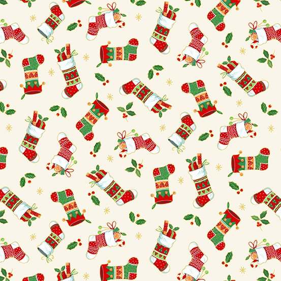 MA Merry Christmas tossed stockings