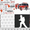 Digital Cuddle Scarlet Firefighter 58" - 60" Fabric per yard