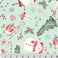 Digital Cuddle Juniper Jolly Santa 58" - 60" Fabric per yard