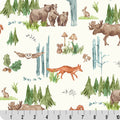 Digital Cuddle Natural Lil Pine Pals 58" - 60" Fabric per yard