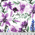 Digital Cuddle Wisteria Spring Flowers 58" - 60" Fabric per yard