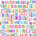 White Books are Magic I love Books Cotton 44"/45" Fabric Per Yard