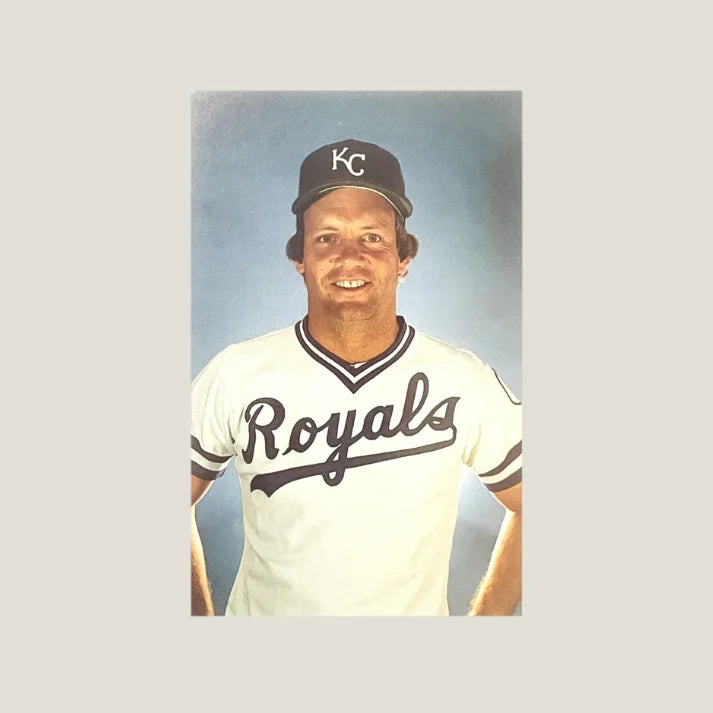 1980s MLB World Series Champ Hall of Famer George Brett KC Royals Postcard NOS
