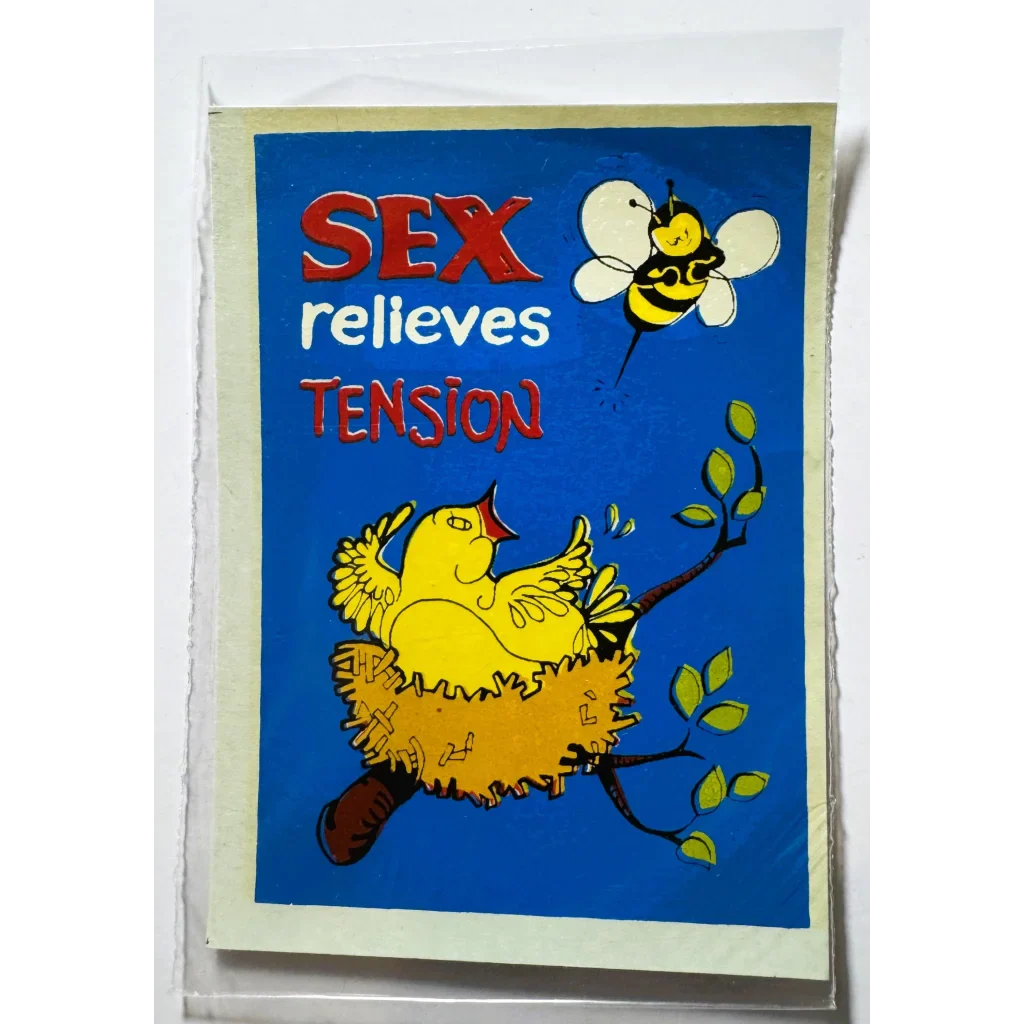 1960s “Sex Relieves Tension” Decal — NOS Great Western Enterprises Adult Humor