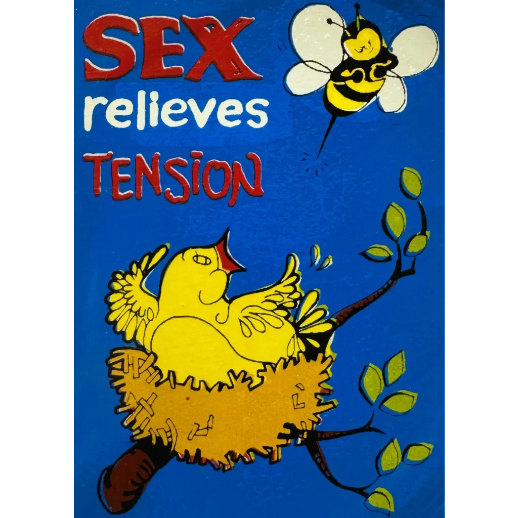 1960s “Sex Relieves Tension” Decal — NOS Great Western Enterprises Adult Humor