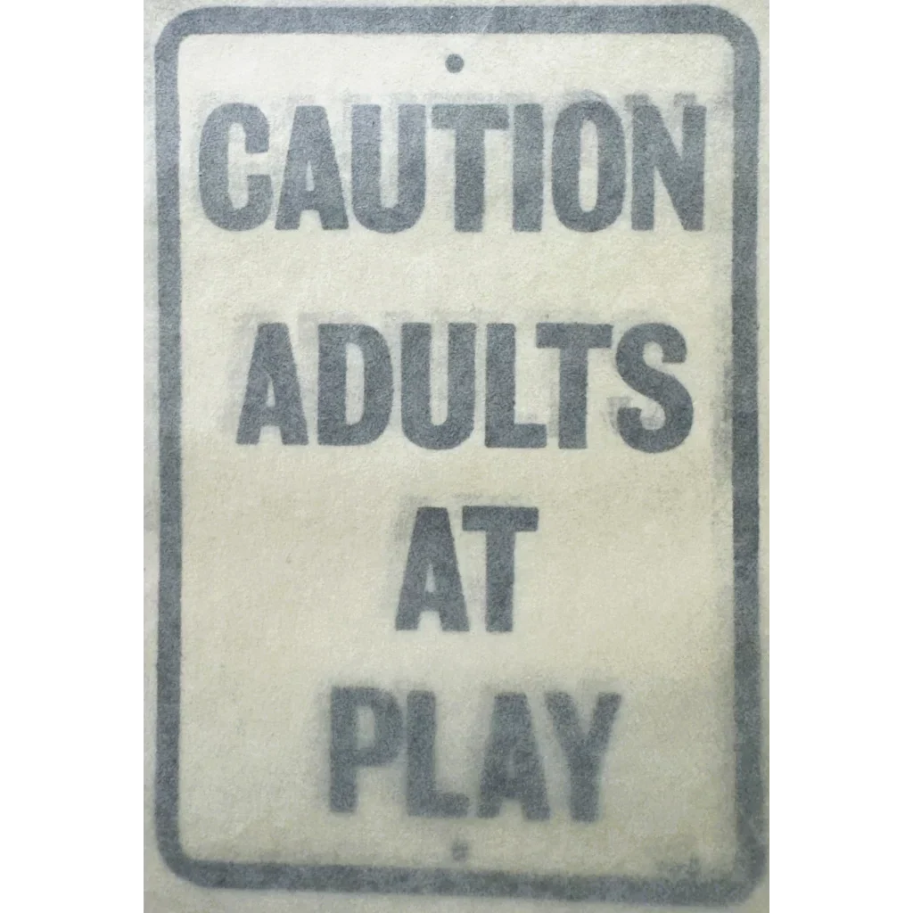1960s “Adults at Play” Decal — NOS Baxter Lane Co. Mid‑Century Americana