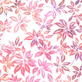 Creamsicle Bali Batik Leaves Cotton 44"/45" Fabric Per Yard