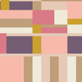 Pink and Purple American Bold Oak Park Cotton 44”/45” Fabric Per Yard