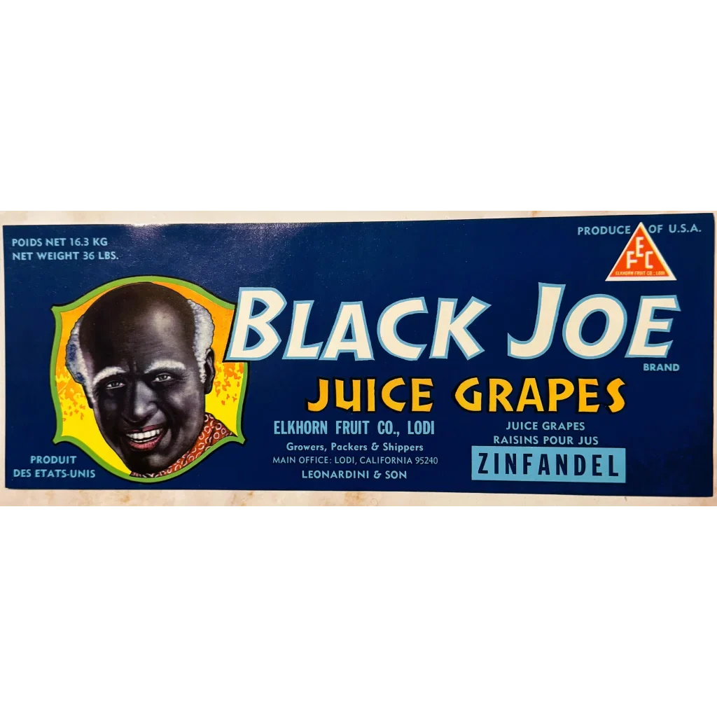 1920s Black Joe Fruit Crate Label | Extinct Americana Advertising