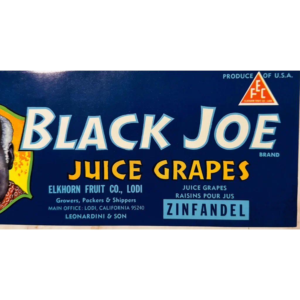 1920s Black Joe Fruit Crate Label | Extinct Americana Advertising