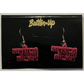 1991 New Kids on the Block Earrings — Pink ButtonUp NKOTB (Original Card)