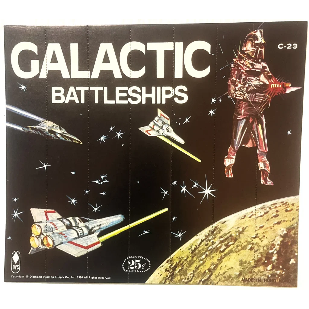 1980 Galactic Battleships Vending Display — Diamond Vending Supply Co. Sci‑Fi Store Header