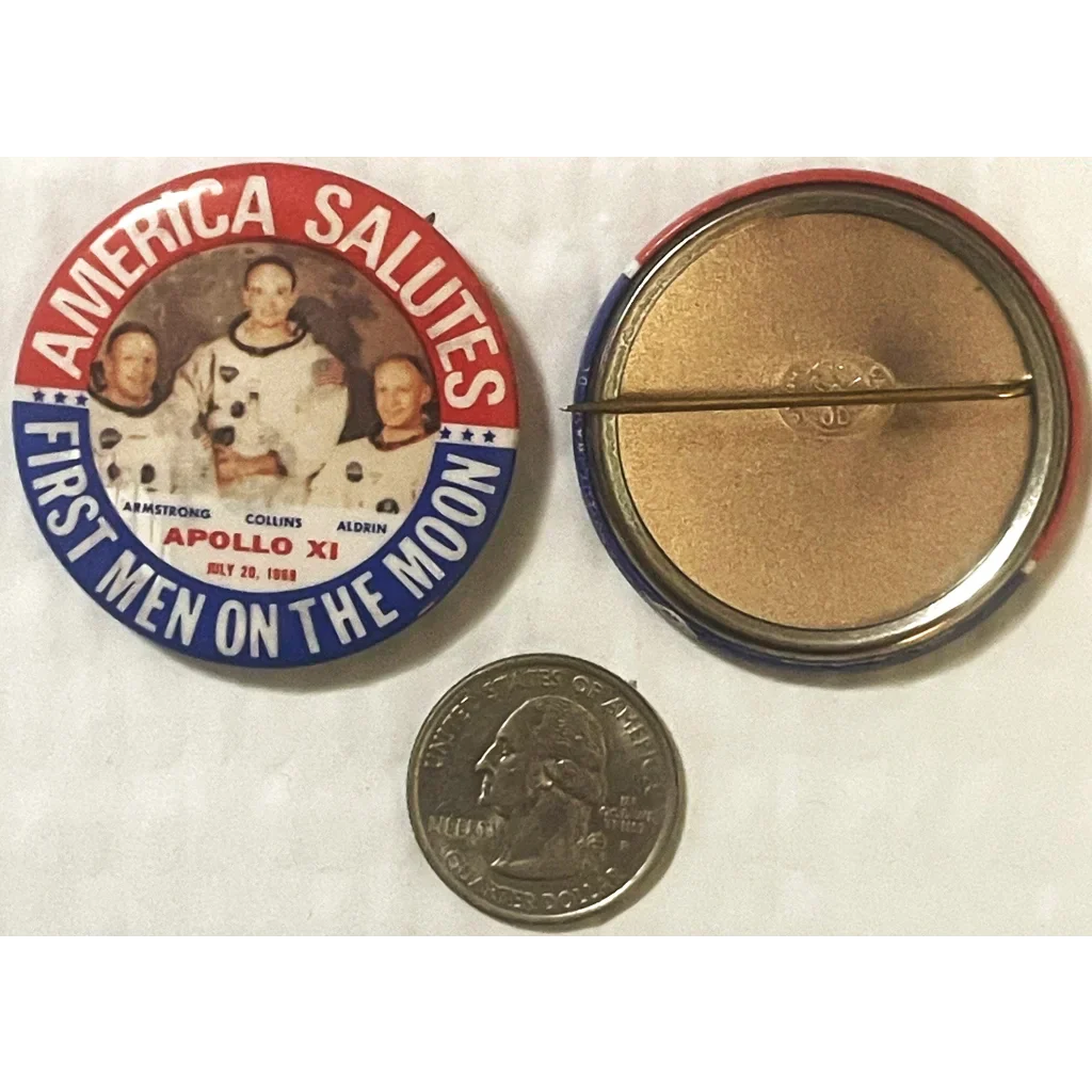 1969 Apollo XI Moon Landing Pin — NOS America Salutes First Men on the Moon
