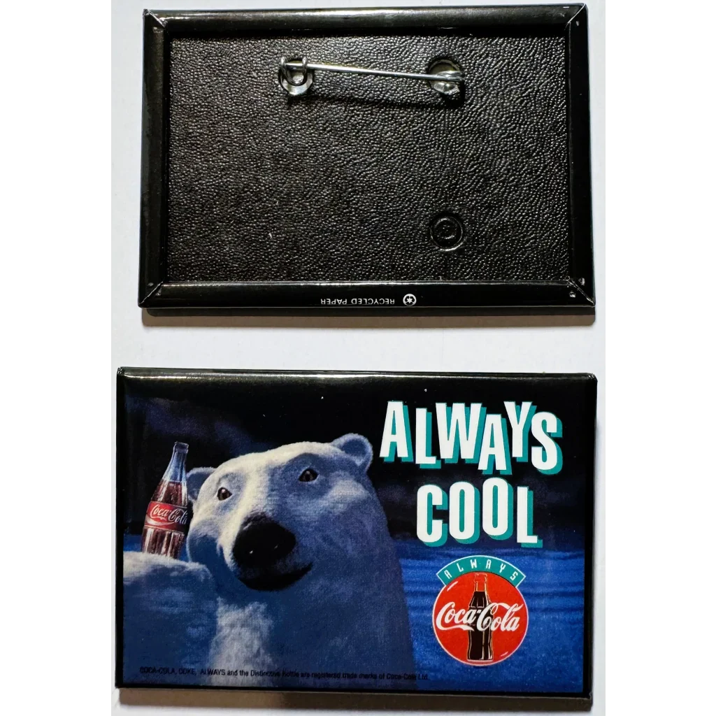 1993 Coca‑Cola Polar Bear Advertising Pin — NOS Vintage Collectible