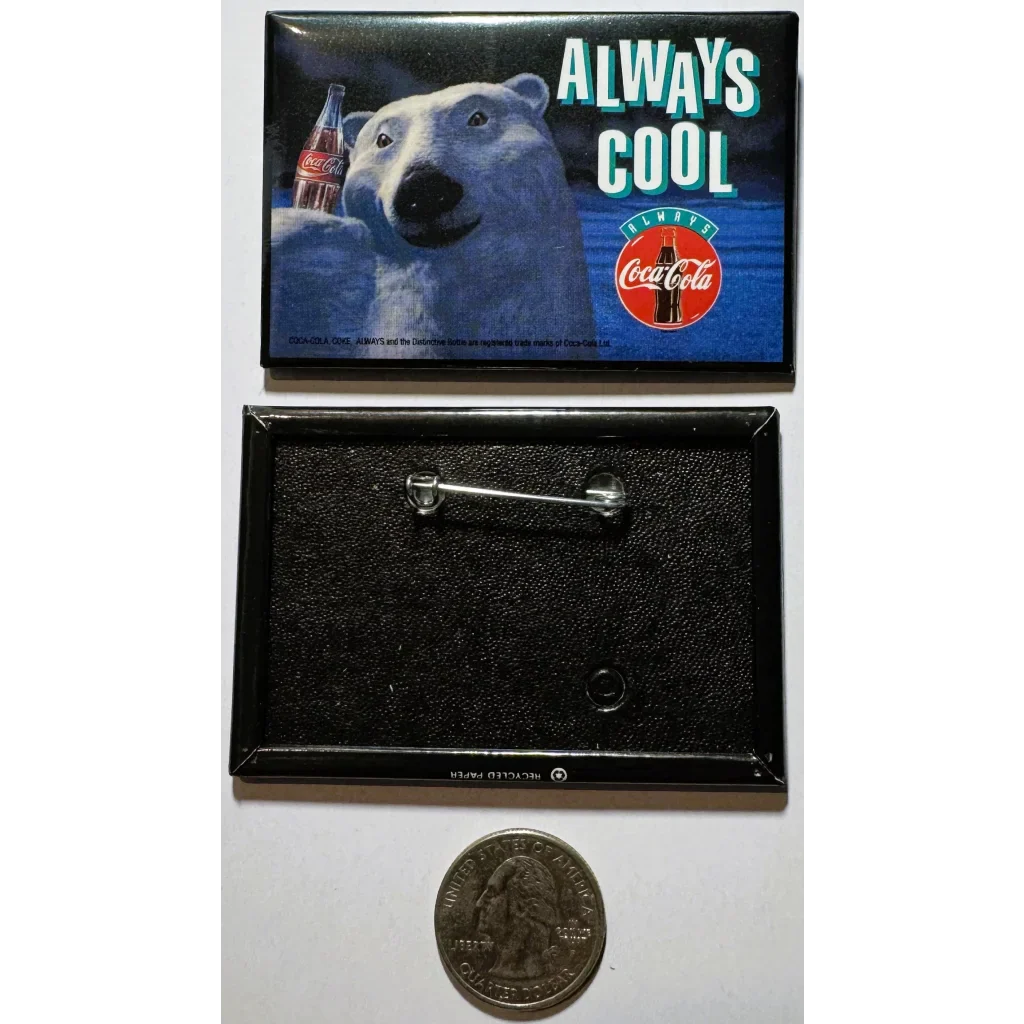 1993 Coca‑Cola Polar Bear Advertising Pin — NOS Vintage Collectible