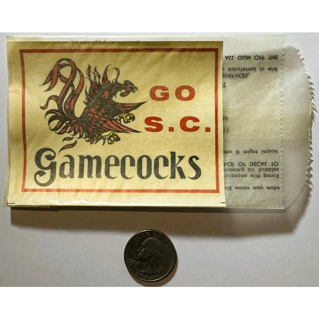 1960s South Carolina Gamecocks Decal — NOS Great Western Enterprises